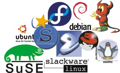  Logotipos de las distribuciones Linux más conocidas. 