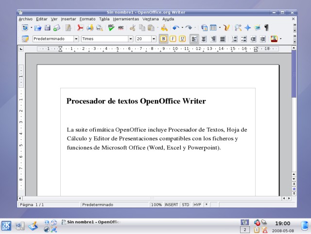  El procesador de textos OpenOffice Writer 
