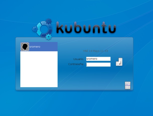  Pantalla de inicio de KUbuntu 