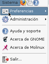  Opción de "Salir" en Ubuntu (GNOME) 